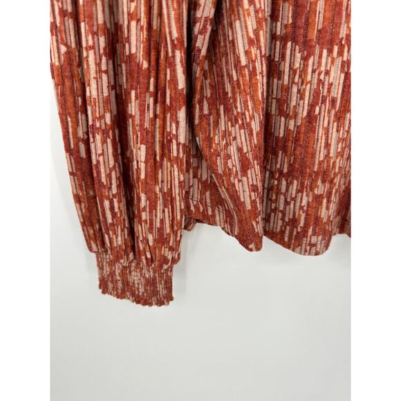 Democracy Cowl Neck Sweater Women XL Orange Rayon Blend Stretch Pullover Fall - Picture 3 of 7